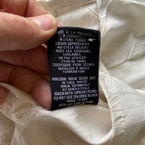 Claire France Women's White Textured 1/2 Sleeve Button Up Blouse Size 16 - Picture 9 of 13